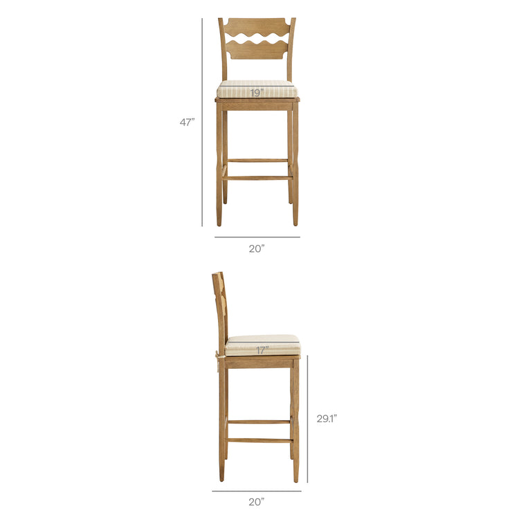 Weathered Oak Oatmeal Stripe