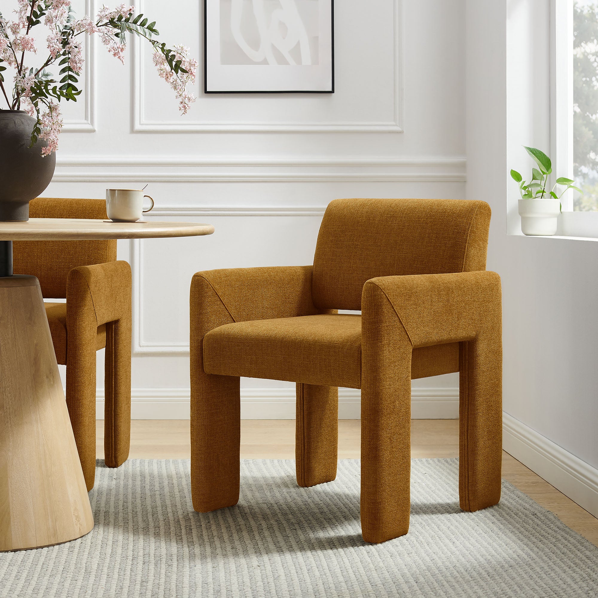 Daven Vegan Leather Dining Armchair – Modway