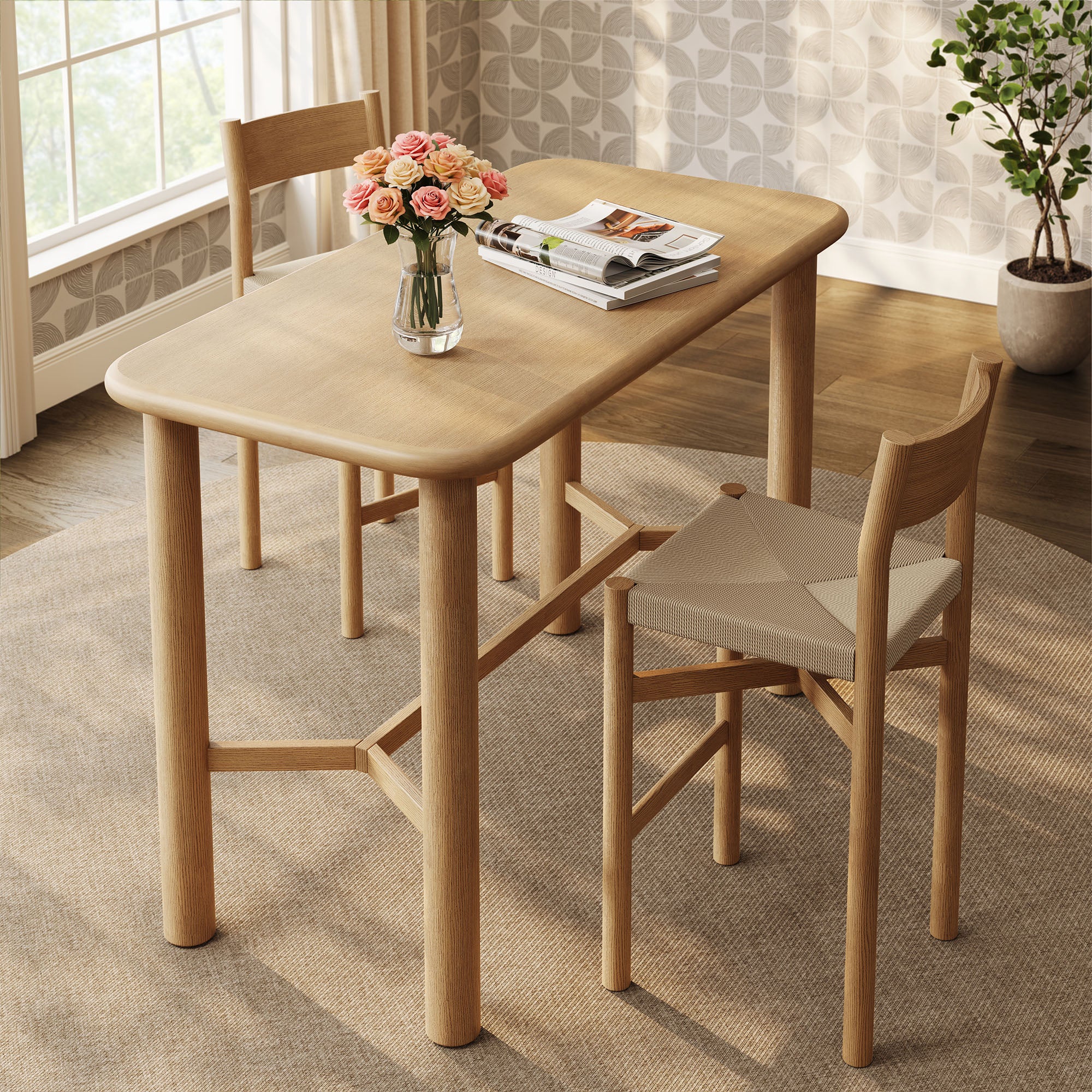 Bar Table オーク Alvia Rectangular 60