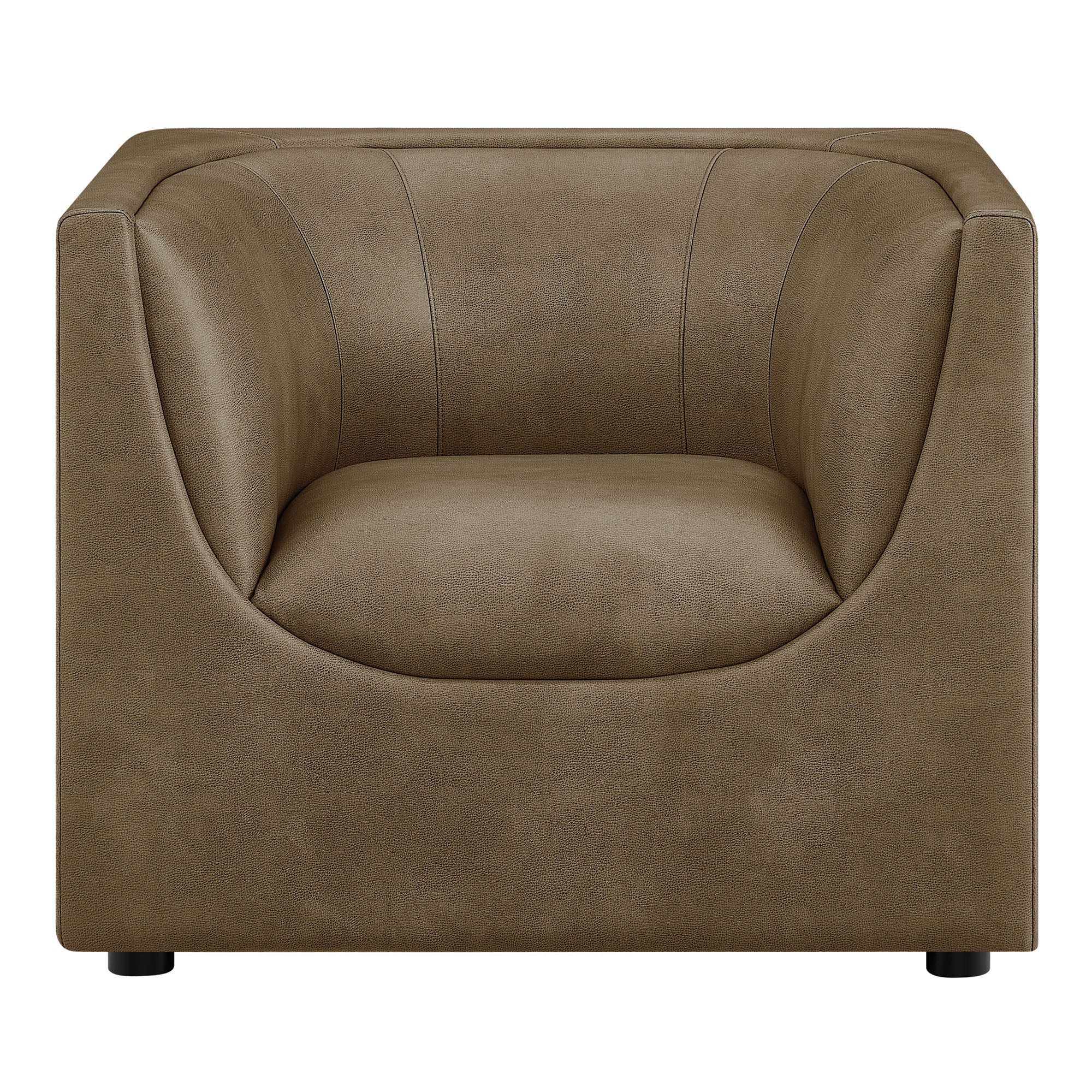 Hilda Curved Back Vegan Leather Armchair – Modway