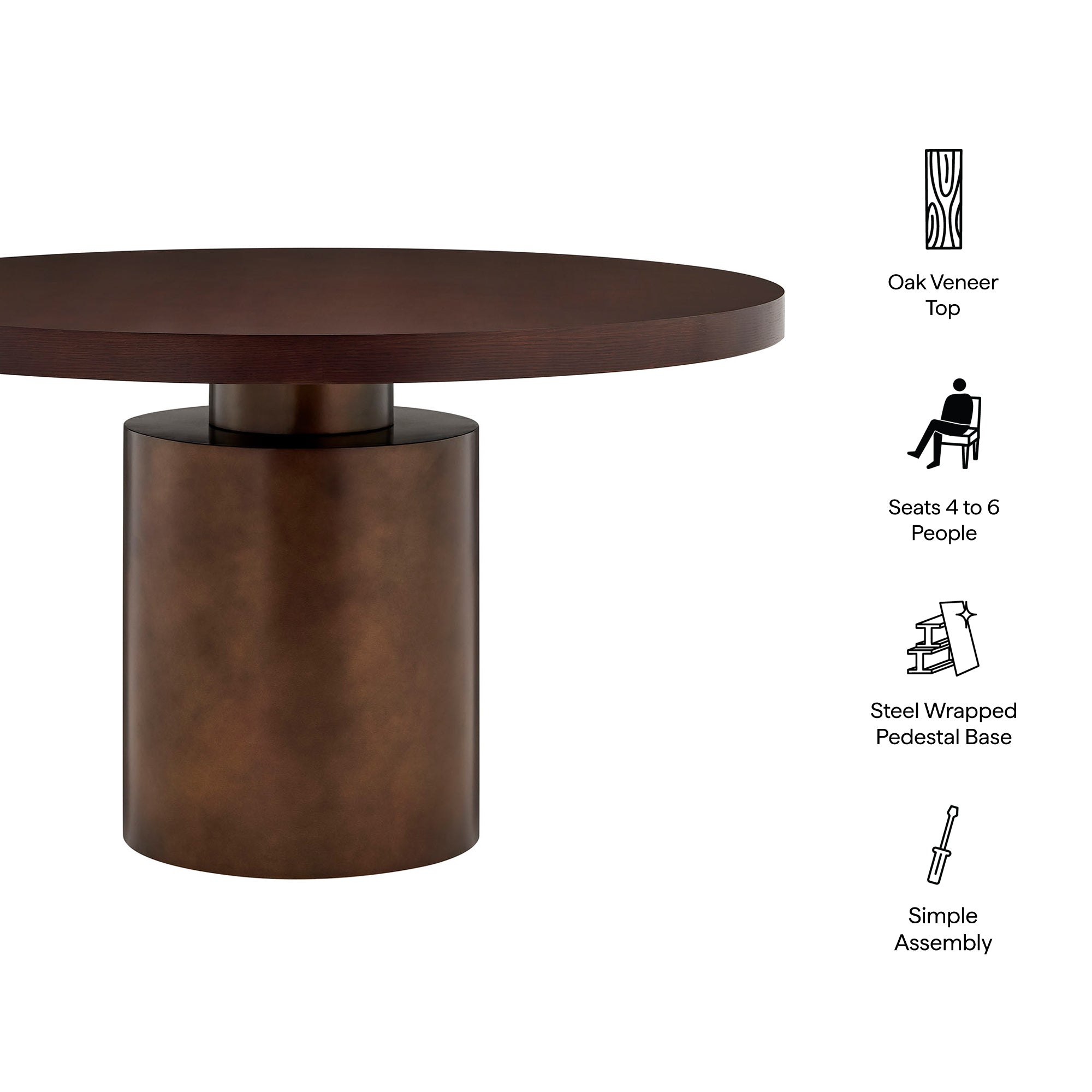 Dark Walnut Burnished Brass
