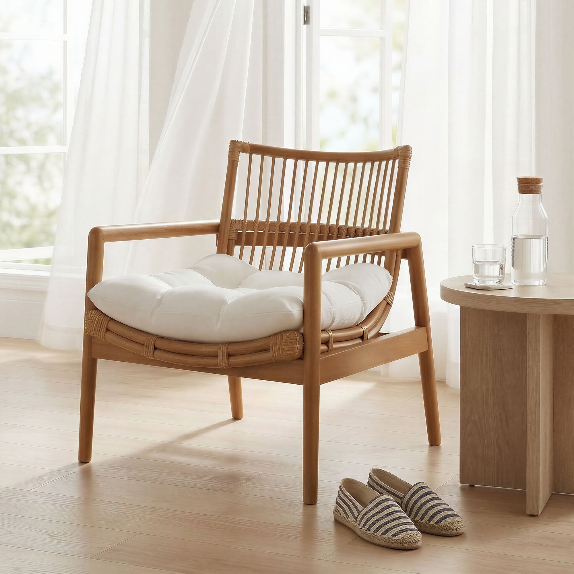 tula lily white lounge chair Tula Wood Rattan Lounge Chair – Modway