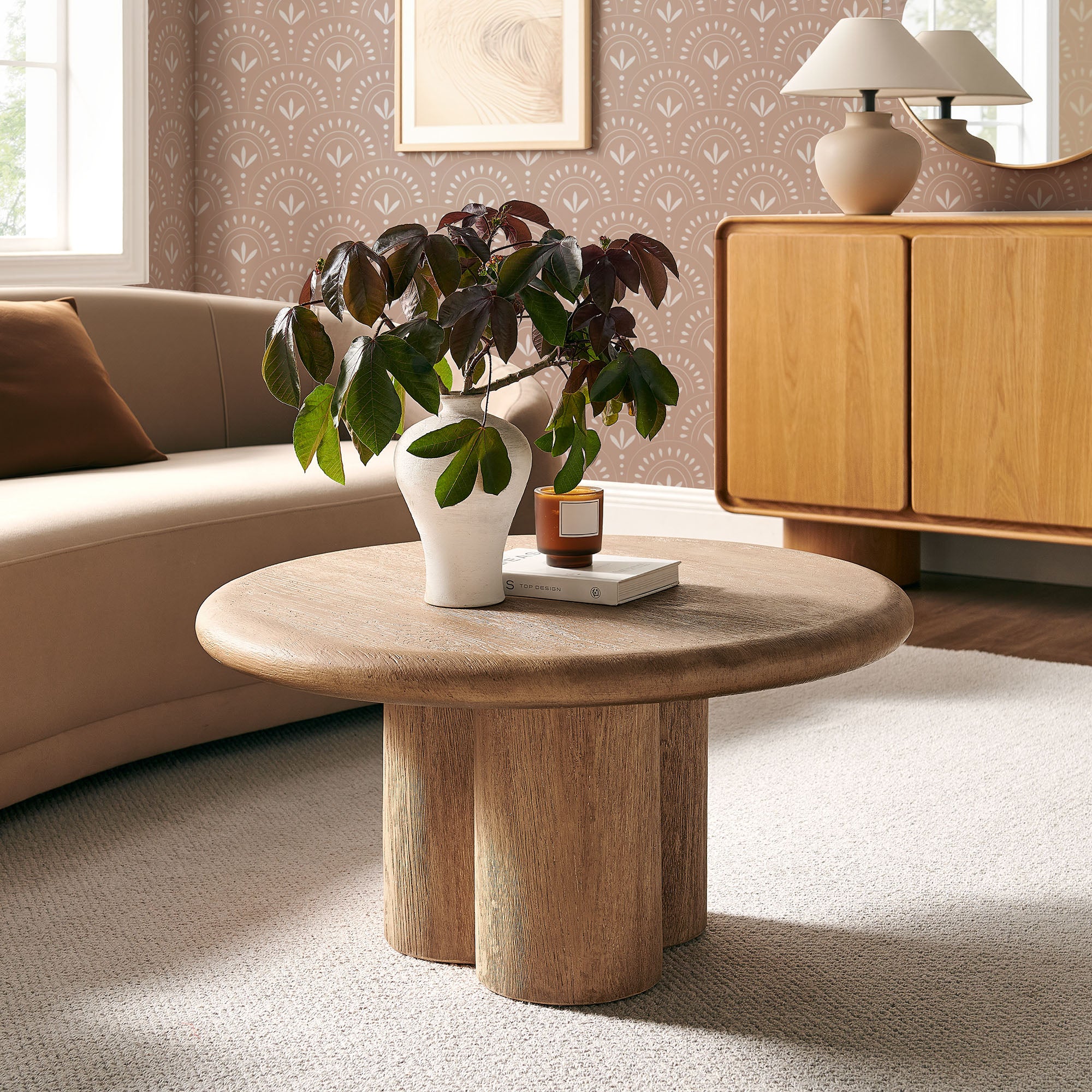Tori 31 Inch Round Indoor and Outdoor Coffee Table – Modway
