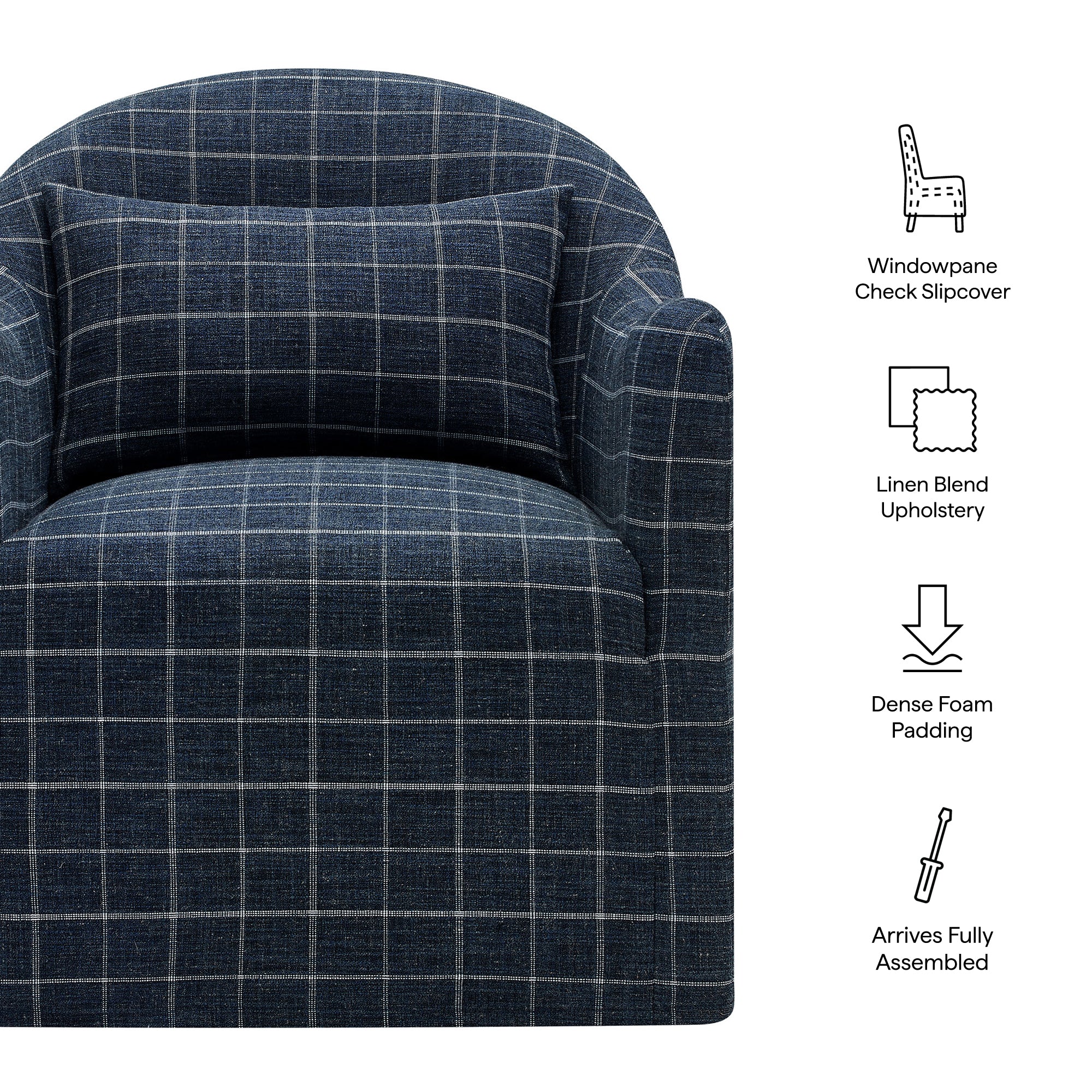 Denim Windowpane Check