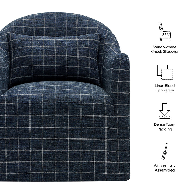Denim Windowpane Check