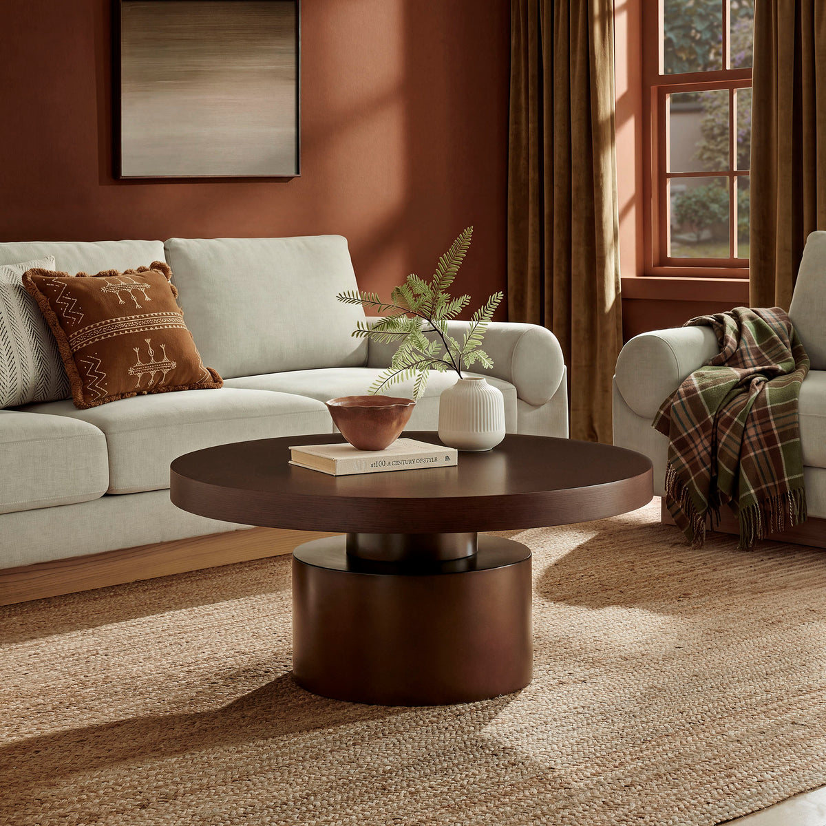 Dark Walnut Burnished Brass