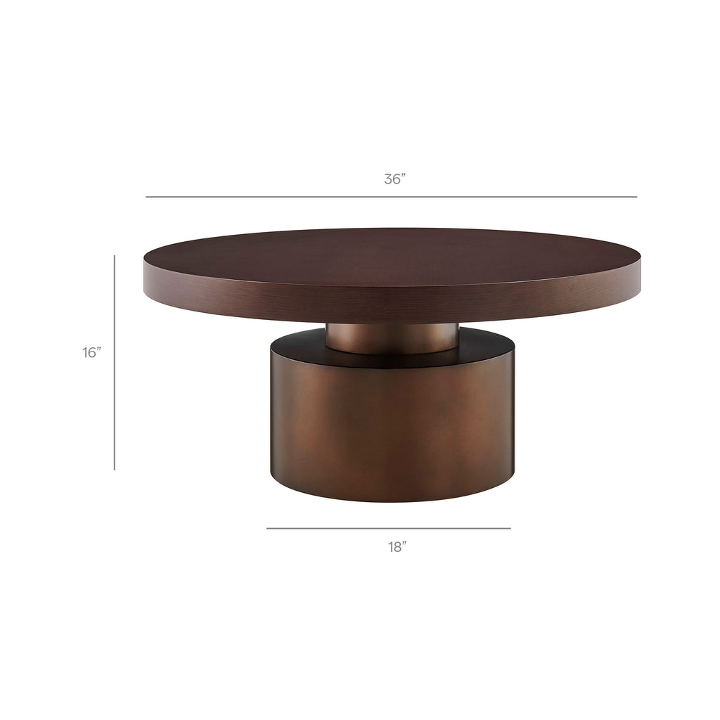Dark Walnut Burnished Brass