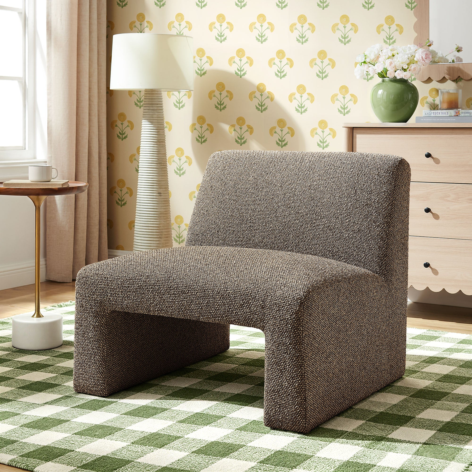 Amita Vegan Leather Armless Accent Chair – Modway
