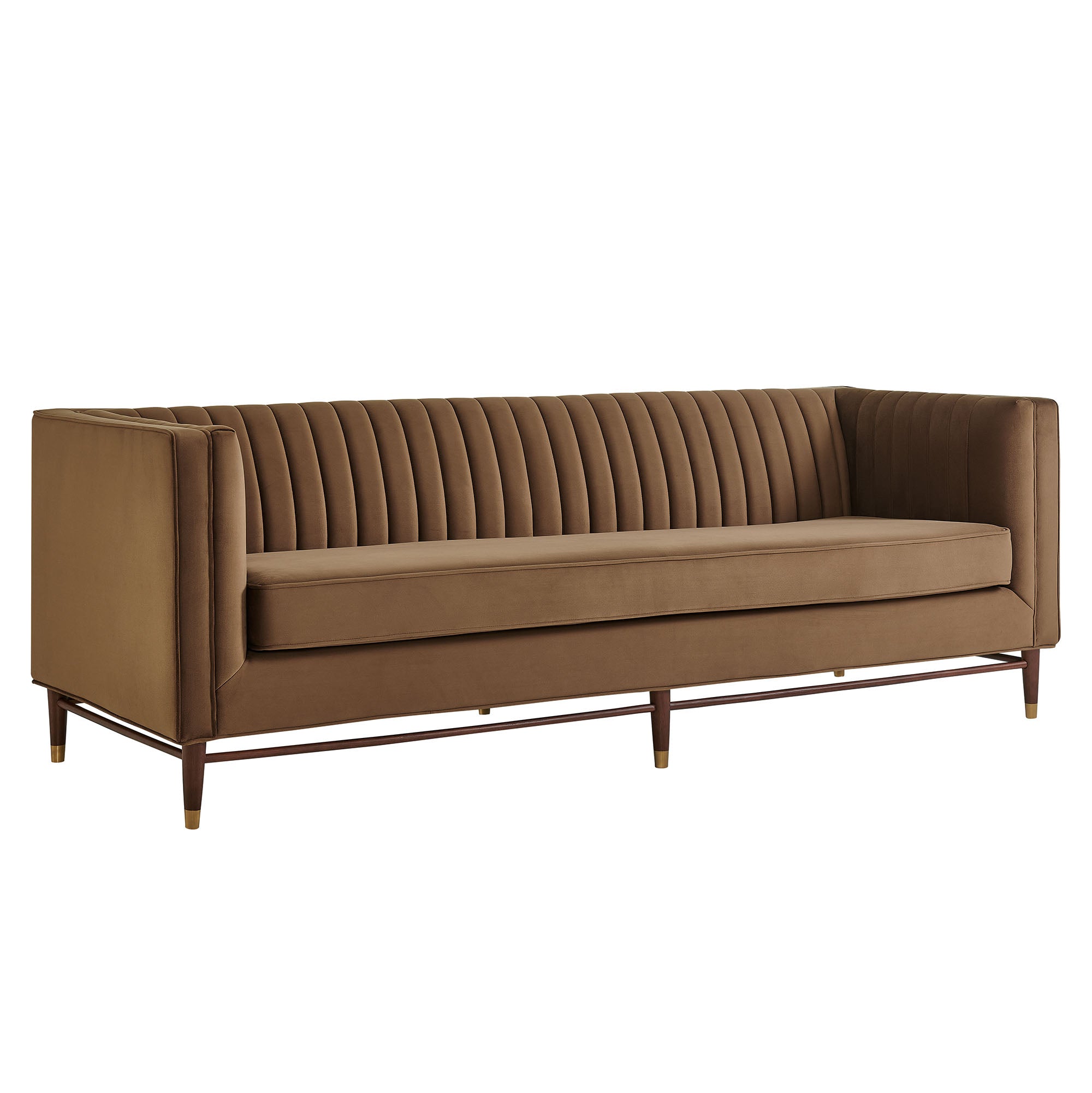 Devote 93 Inch Vegan Leather Channel Tufted Sofa – Modway