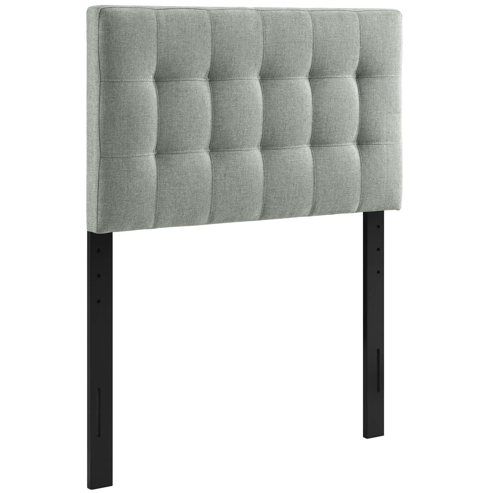 modway lily tufted faux leather upholstered twin headboard in white Lily Upholstered Fabric Headboard – Modway