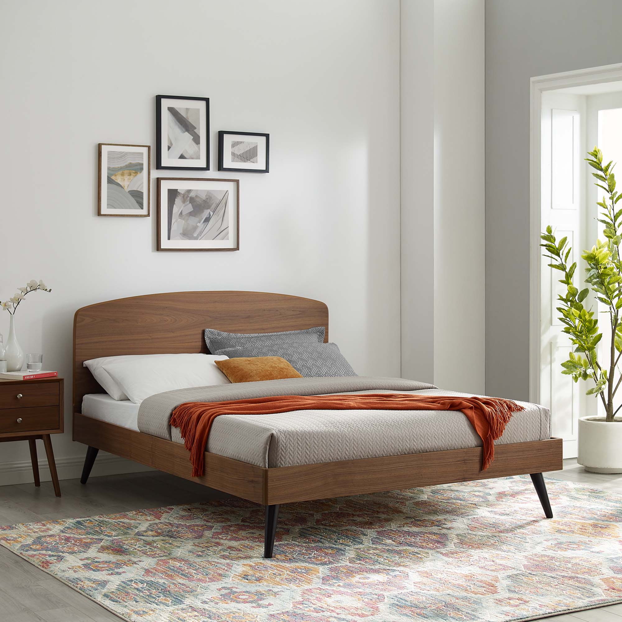 Baxton Studio Headboards, Full, Ash Walnut