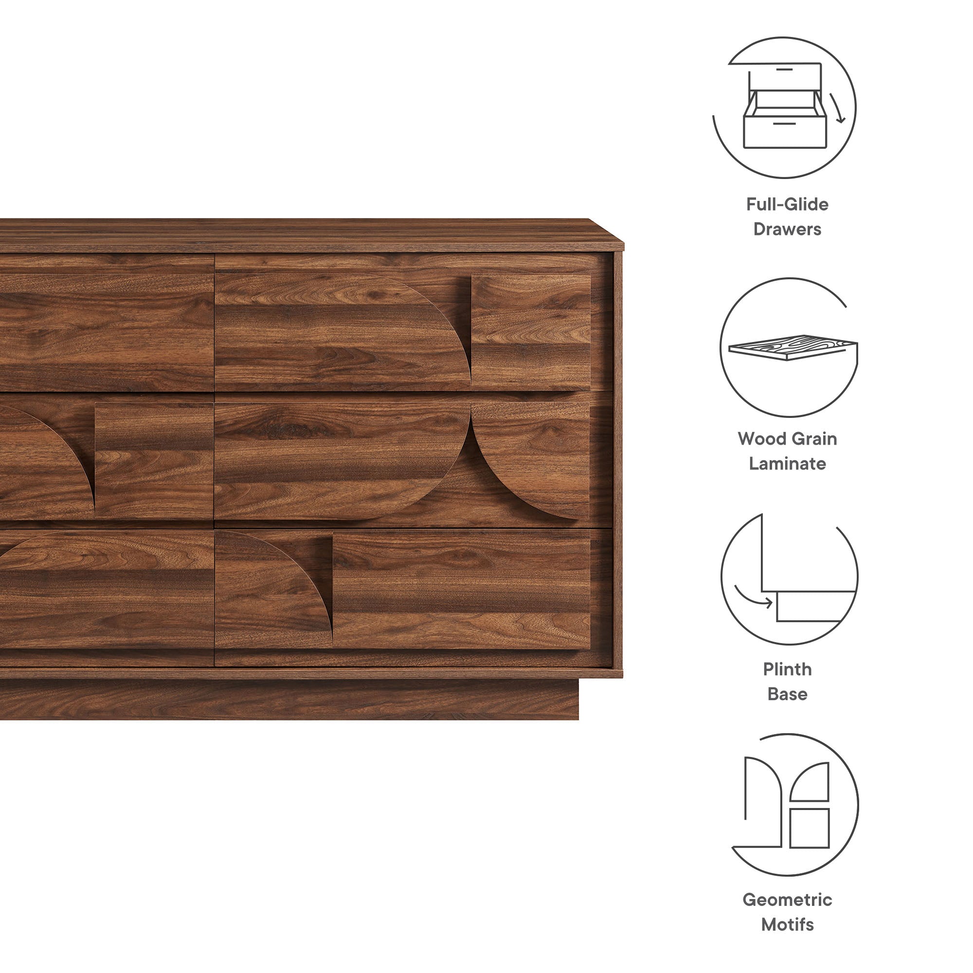 Bulwark 6-Drawer Dresser – Modway