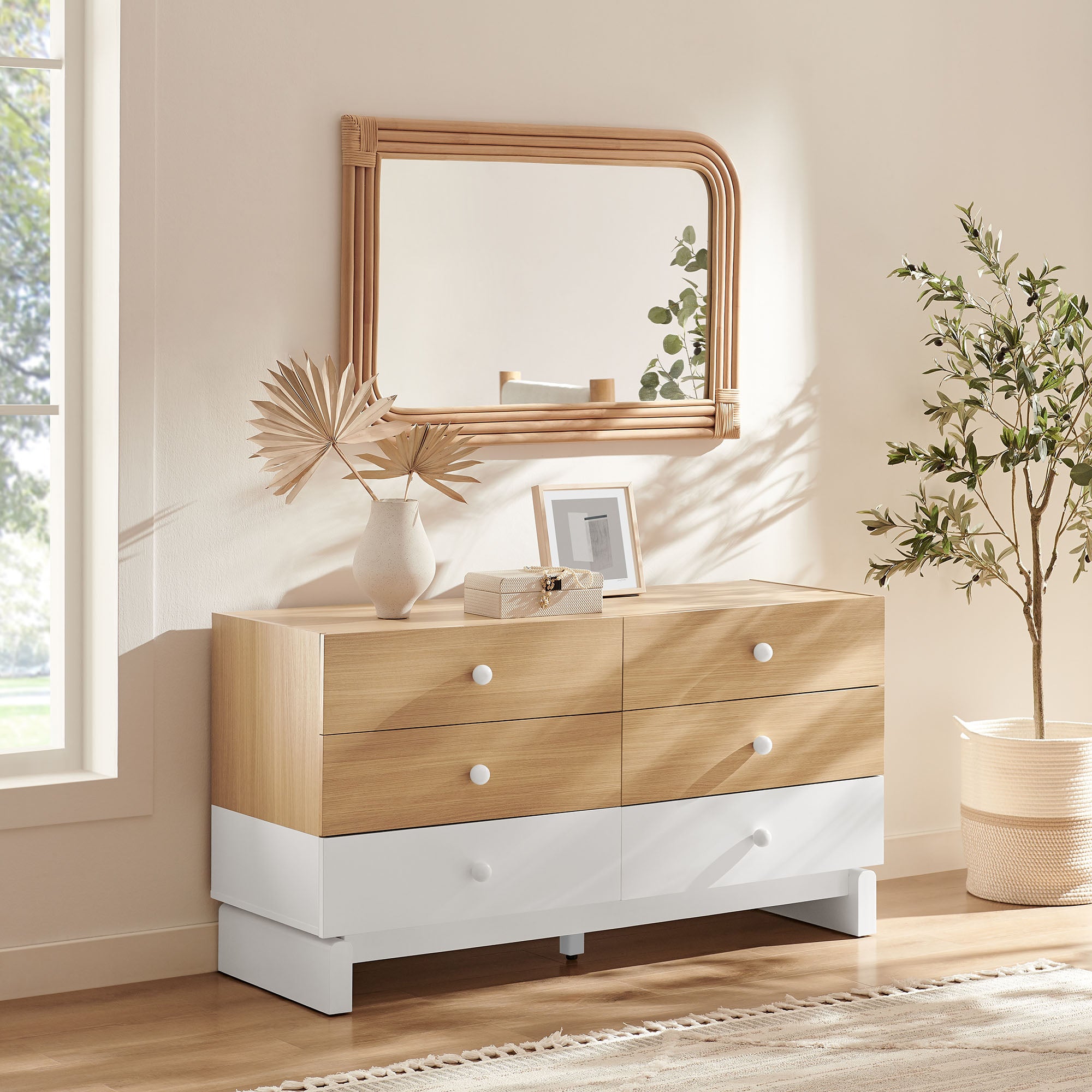 Nolia 3-Drawer Color Block Dresser – Modway