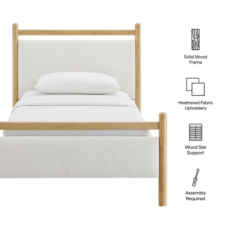 Light Oak Heathered Ivory / Twin