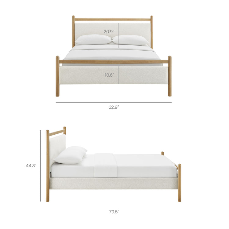 Light Oak Heathered Ivory / Full