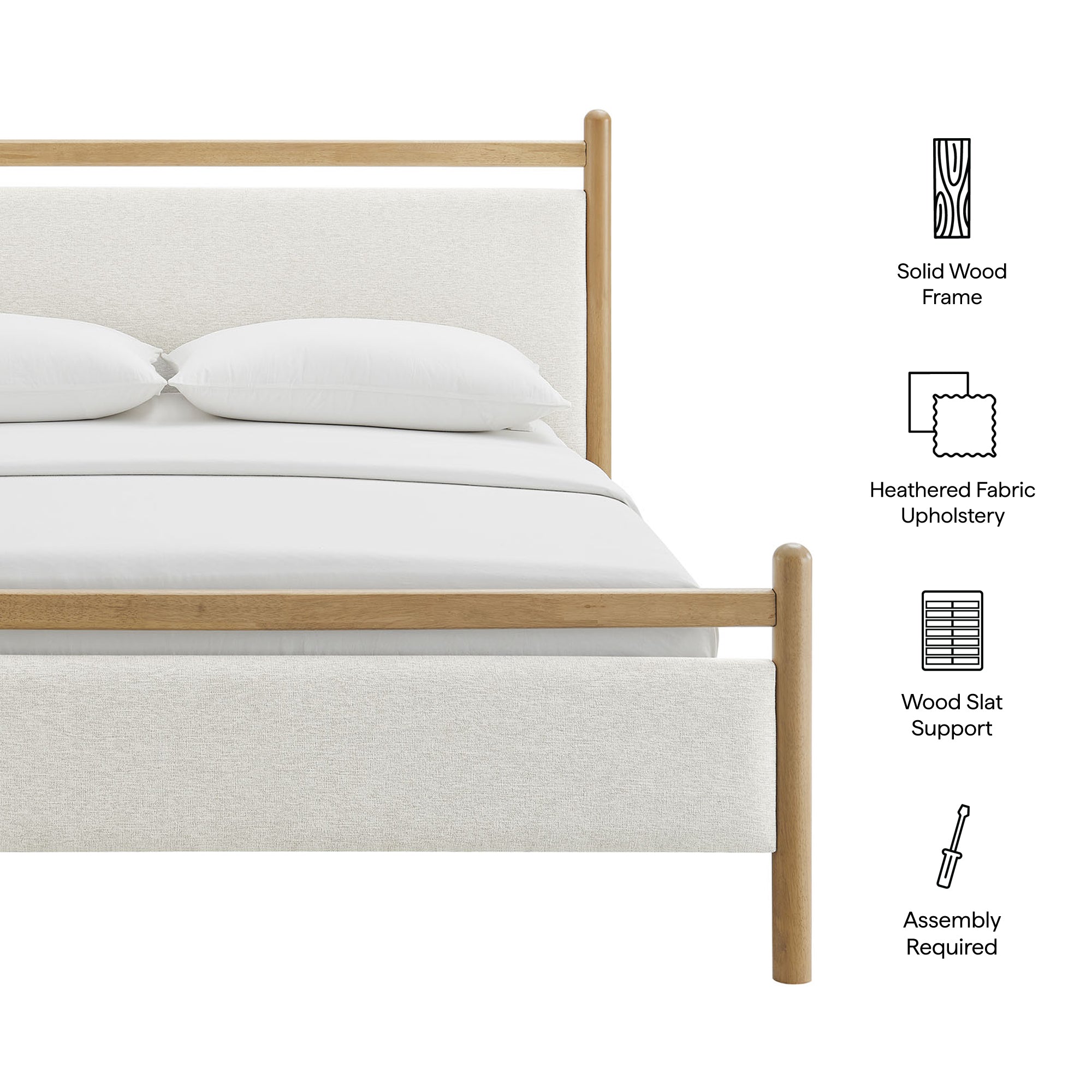 Light Oak Heathered Ivory / Queen