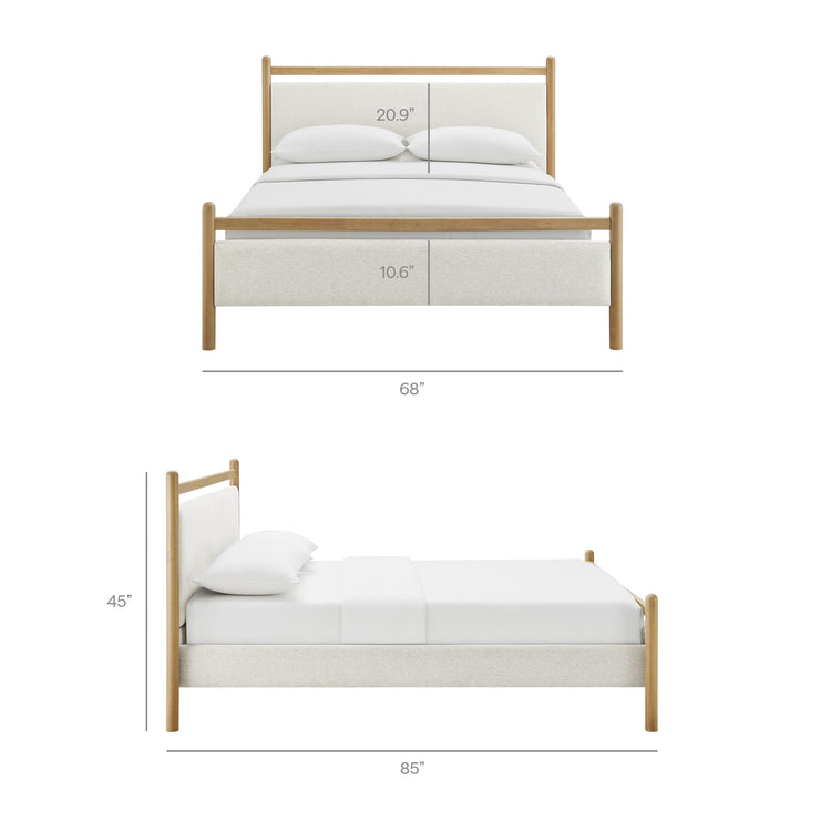 Light Oak Heathered Ivory / Queen