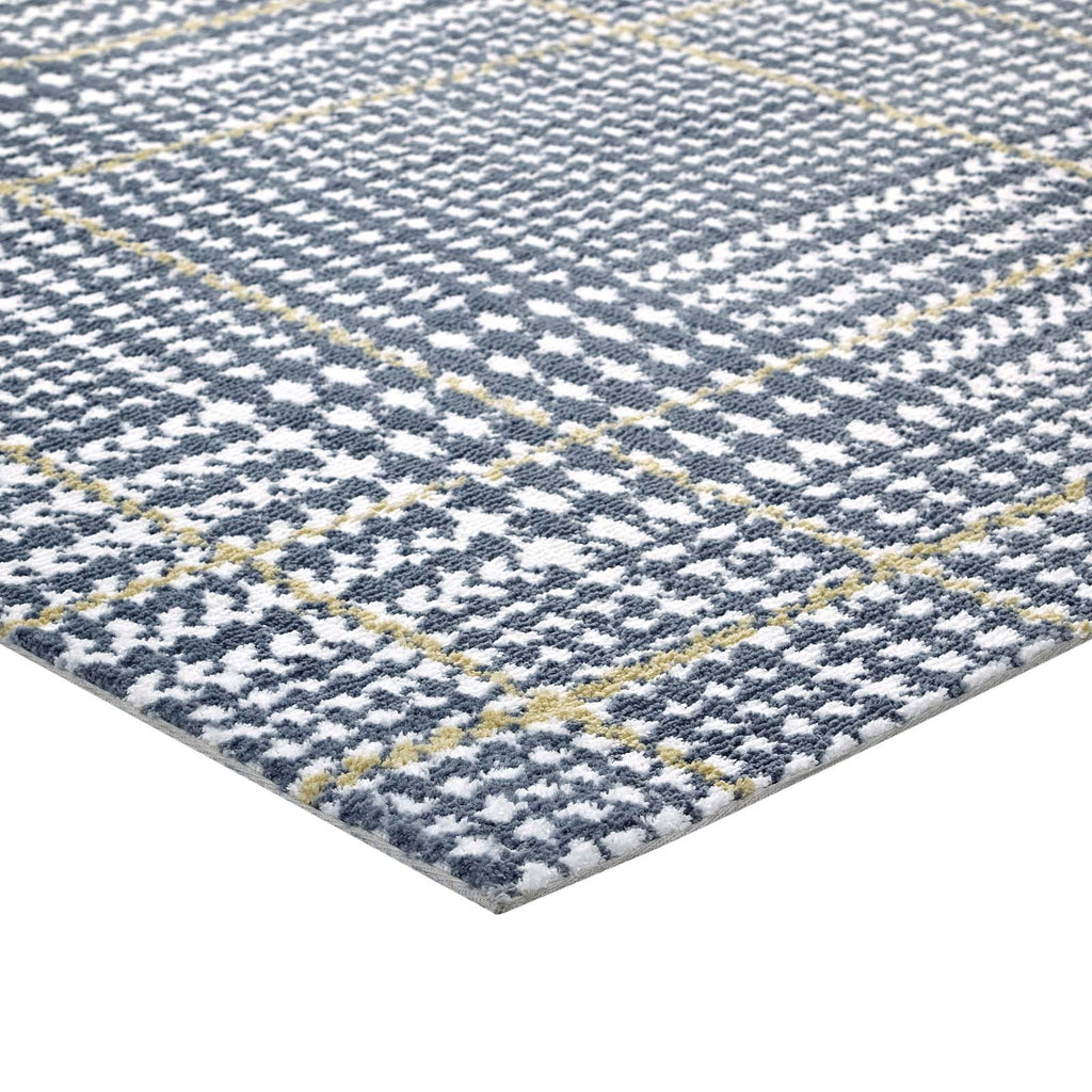 Ivory Cadet Blue and Citron / 5x8
