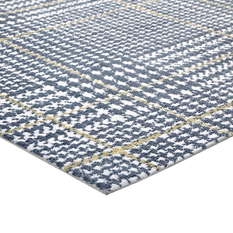 Ivory Cadet Blue and Citron / 5x8