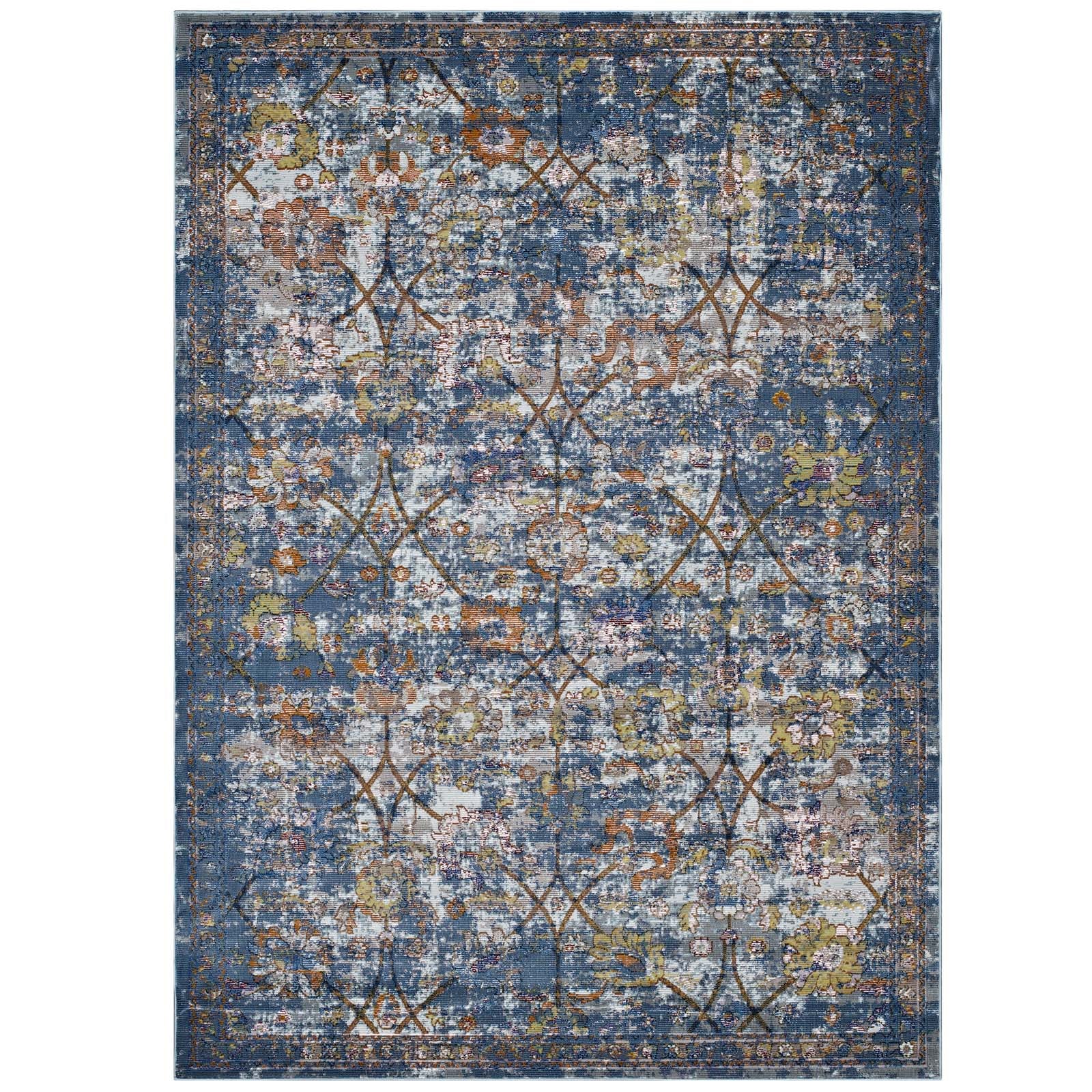 Blue Gray Yellow and Orange / 8x10