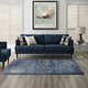 Dark Blue Yellow and Orange / 5x8