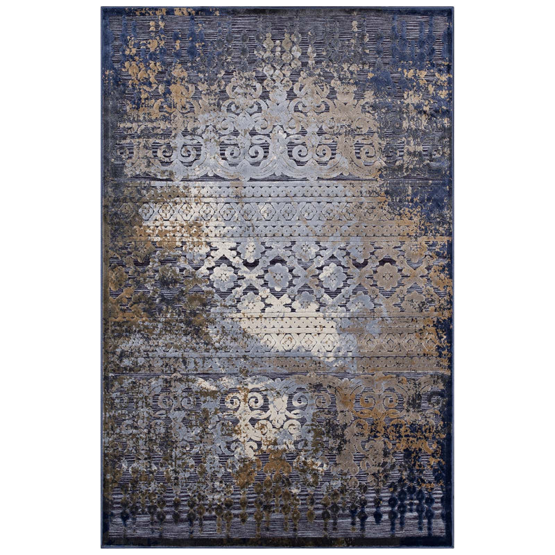 Blue Rust and Cream / 5x8