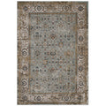 Silver Blue Beige and Brown / 5x8