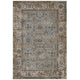 Silver Blue Beige and Brown / 5x8