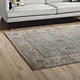 Silver Blue Beige and Brown / 5x8