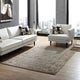 Silver Blue Beige and Brown / 5x8