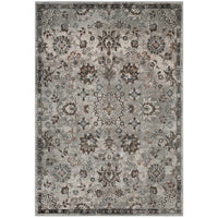 Silver Blue Beige and Brown / 5x8