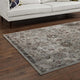 Silver Blue Beige and Brown / 5x8