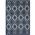 Ivory Moroccan Blue and Brown / 5x8