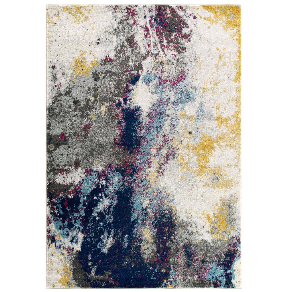 Blue Gray Yellow Ivory Pink / 8x10