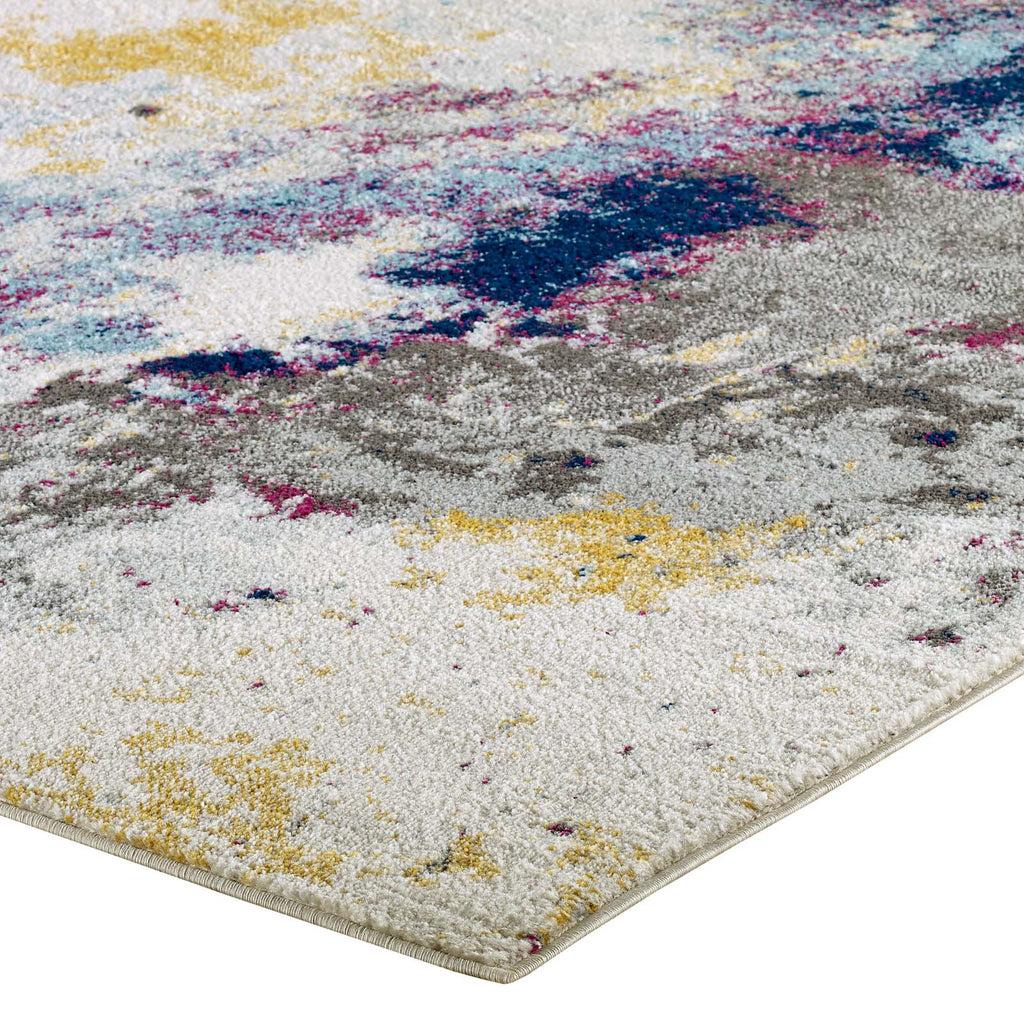 Blue Gray Yellow Ivory Pink / 8x10