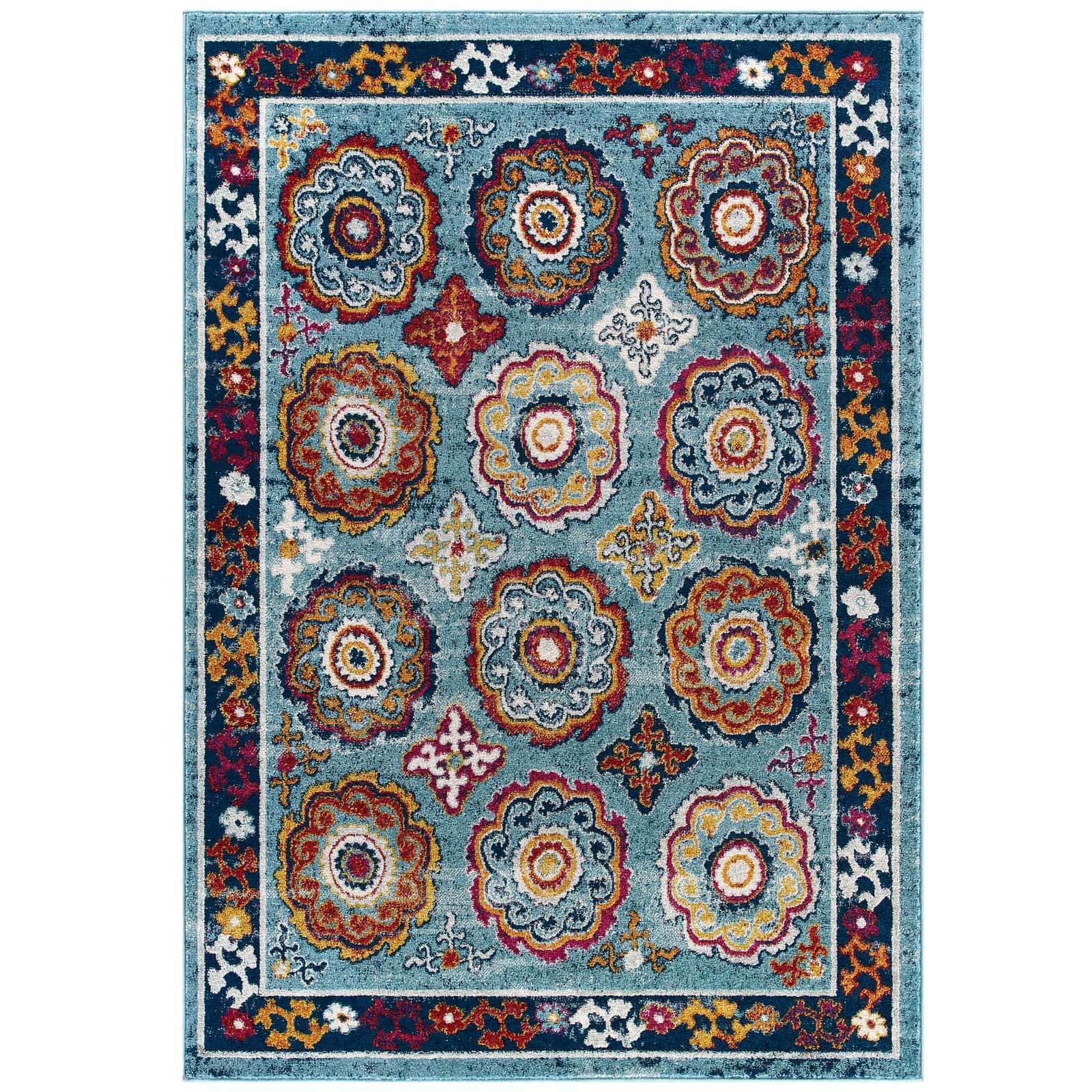 Blue Red Orange Yellow / 5x8