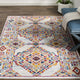 Ivory Blue Orange Yellow Red / 5x8