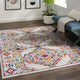 Ivory Blue Orange Yellow Red / 5x8