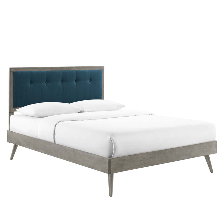Willow Wood Platform Bed With Splayed Legs