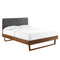 Bridgette Wood Platform Bed With Angular Frame