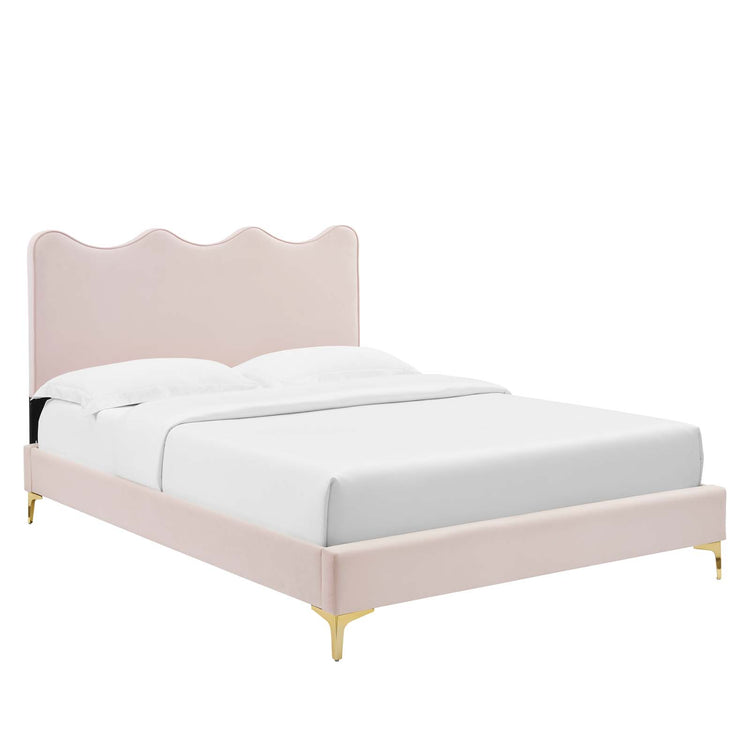 Current Performance Velvet Platform Bed