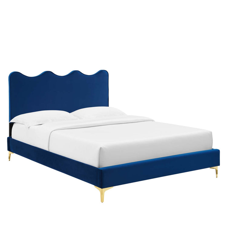 Current Performance Velvet Platform Bed