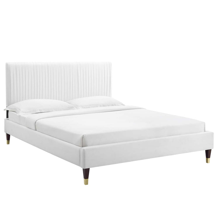 Peyton Performance Velvet Platform Bed