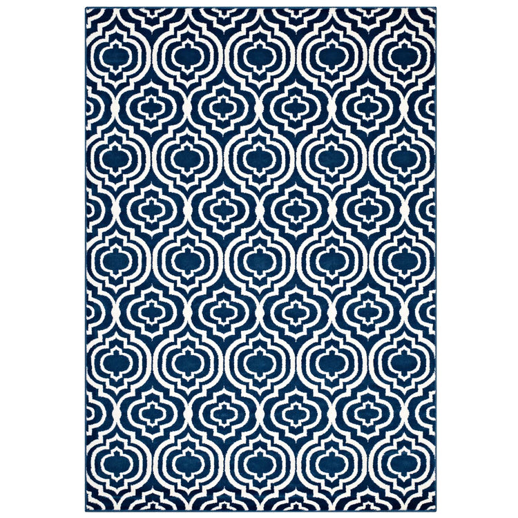 Moroccan Blue and Ivory / 8x10
