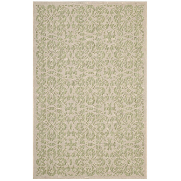Light Green and Beige / 5x8